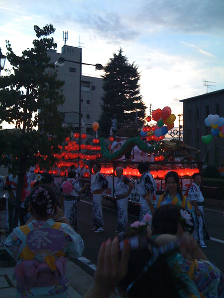 A dragon float